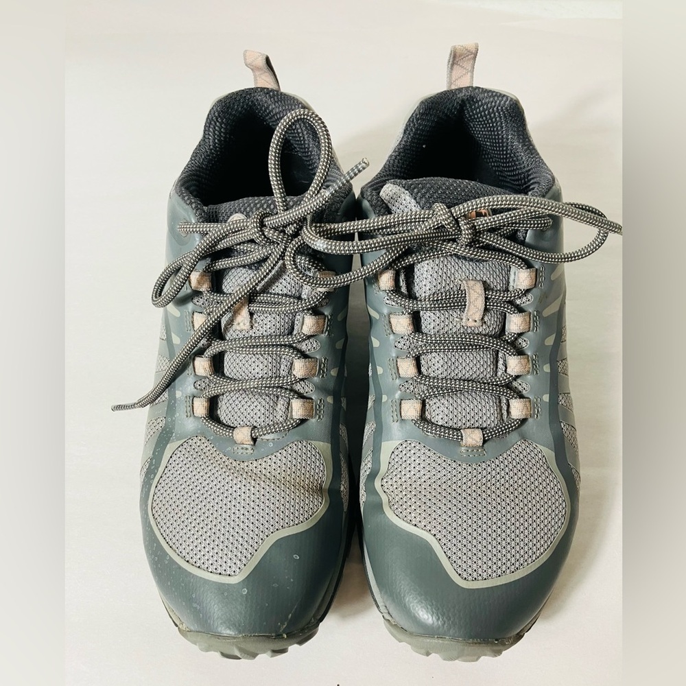Merrell Womens Siren Edge Q2 Running Hiking Trail Grip Shoe‎ Size 9 Gray Lace Up